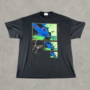 Vintage Peter Murphy Shirt Men XL Black 90s Deep Punk Goth Bauhaus Single Stitch